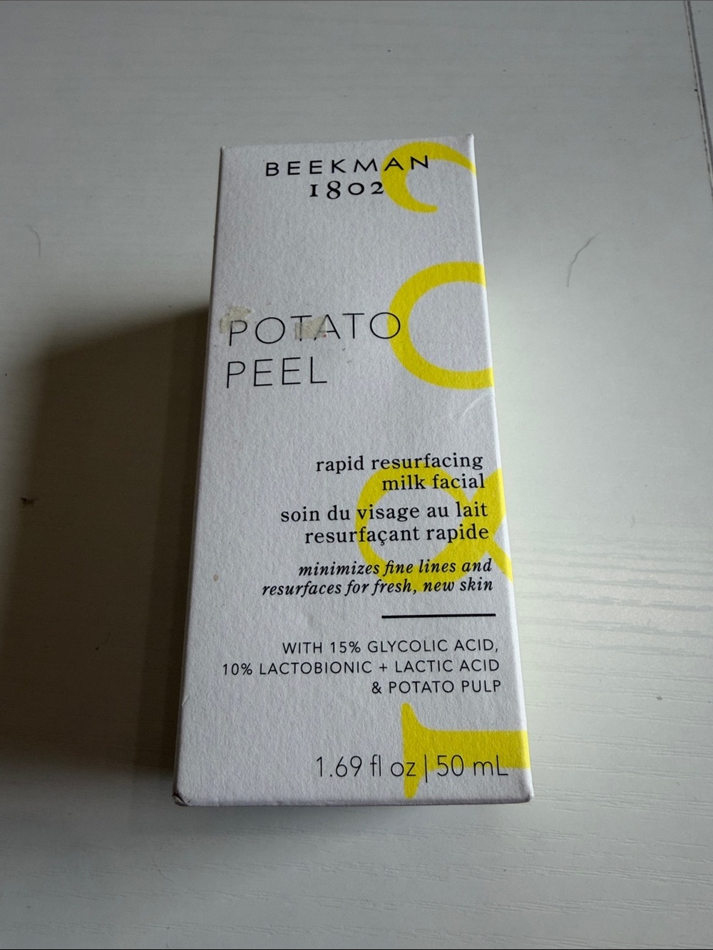 Beekman 1802 Potato Peel Rapid Resurfacing Milk Facial - White & Yellow Accents